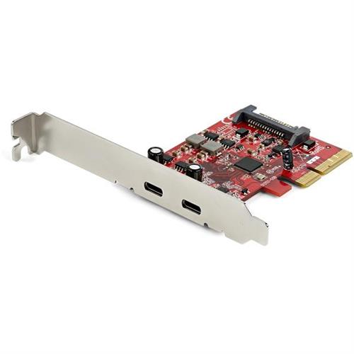StarTech.com 2-port 10Gbps USB C PCIe Card - USB 3.1 Gen 2 Type-C PCI Express Host Controller Add-On Card - Expansion Card - USB 3.2 Gen 2x1 PCIe Adapter 15W/port - Windows macOS Linux