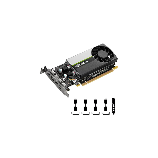 NVIDIA T1000 - Graphics card - T1000 - 4 GB GDDR6 - PCIe 3.0 x16 - 4 x Mini DisplayPort - for ThinkStation P348 30EQ, 30