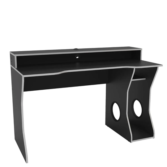 Birlea Enzo Gaming Computer Desk Black & Silver