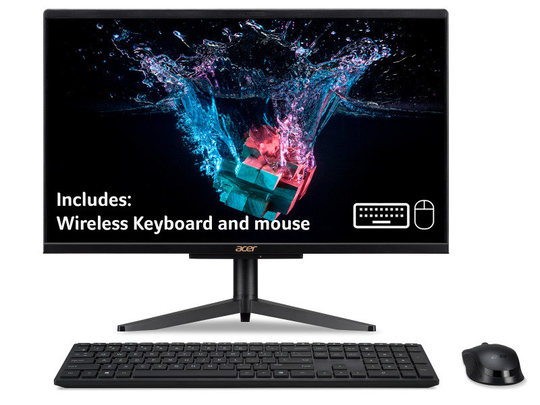 Acer Aspire C22-1600 AIO Desktop PC, Intel Pentium N6005, 4GB DDR4, 256GB SSD, 21.5" Full HD, Intel UHD, WIFI, Windows 10 Home
