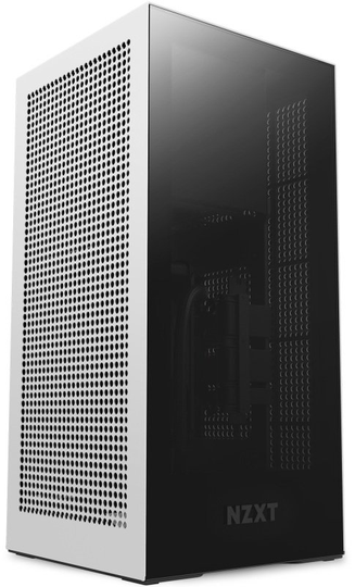 NZXT H1 V.2 Mini-ITX Windowed PC Gaming Case with 750W PSU & 140mm AIO Watercooler, White