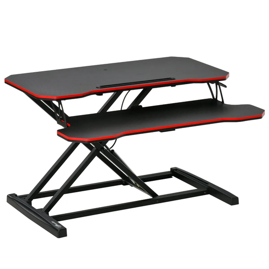 Vinsetto Computer Stand Adjustable Ergonomic Widely Compatible Workstation Black
