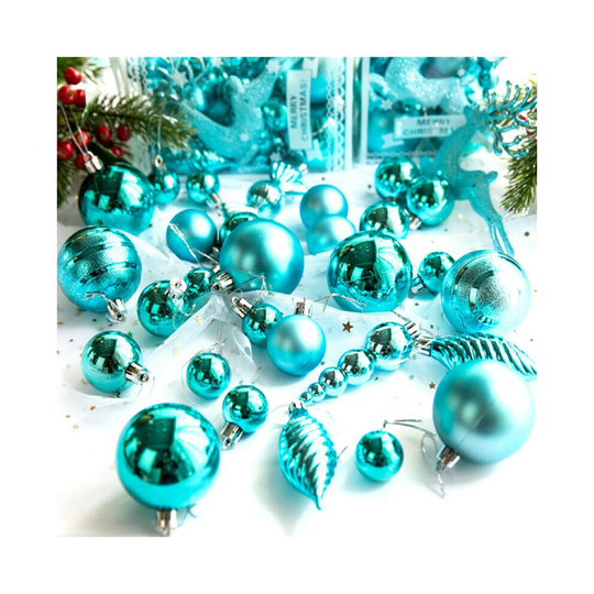 (Lake Blue, 30PCS) 30PCS Christmas Tree Hanging Ball Baubles Ornament Xmas Wedding Party Home Decor
