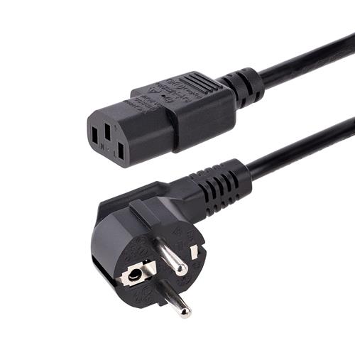 StarTech.com 1m (3ft) Computer Power Cord 18AWG EU Schuko to C13 Power Cord 250V 10A Black Replacement AC Cord TV/Monitor Power Cable Schuko CEE 7/7 to IEC 60320 C13 Power Cord - PC Power Supply Cable