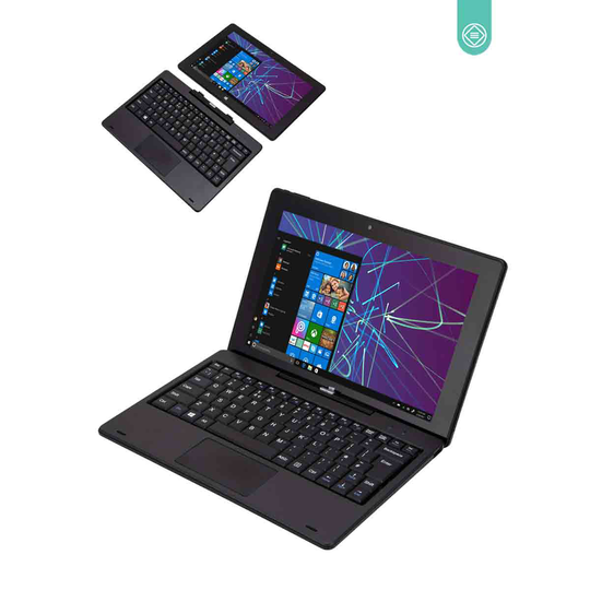 Entity Twin 10.1 Inch 2 in 1 Touchscreen Windows Laptop Black