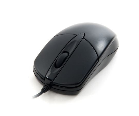Xenta Wired USB-A 3 Button Optical Scroll Mouse, Black
