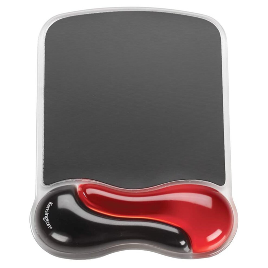Kensington Mouse Mat with Wrist Support - Ergonomic Duo Gel mouse mat, compatible with laser and optical mice for comfort when at computer, laptop, of