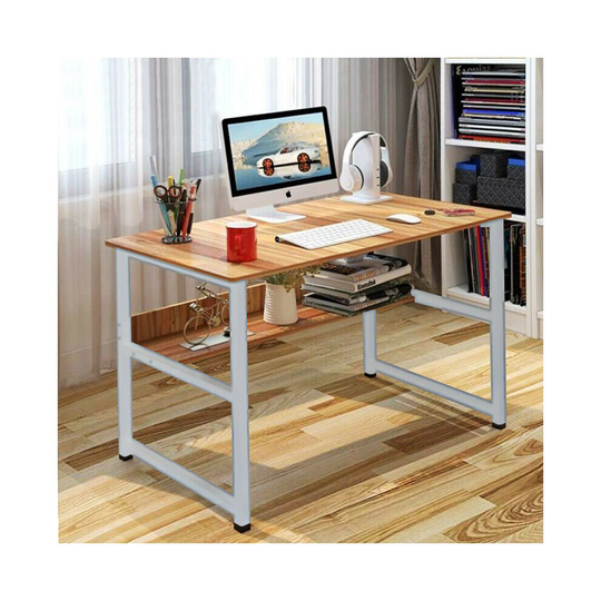 Home Computer Office PC Desk Writing Table Workstation Wood Bookshelf