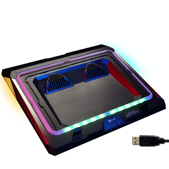Klim Mistral Laptop Cooling Pad | Powerful Turbo-Fan Laptop Cooler|Rubber Ring Seal Maximum Performance|Avoid Overheating,Protect Your Gaming Laptop