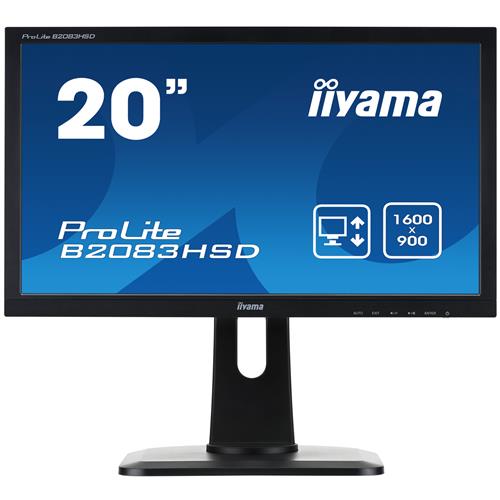 iiyama ProLite B2083HSD-B1 LED display 49.5 cm (19.5") 1600 x 900 pixels HD+ Black