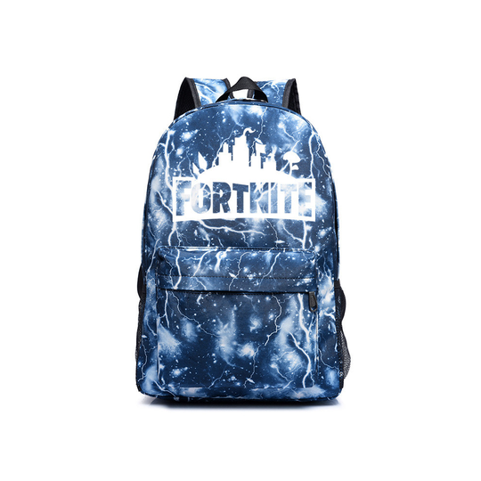 (Lighting Blue) FORTNITE Backpack Versatile Shoulder Bag Luminous School Travel Outdoor Gift