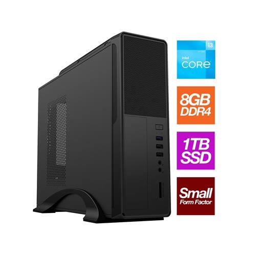 Small Form Factor - Intel i3 12100 Quad Core 8 Thread 3.30GHz (4.30GHz Boost) 8GB RAM 1TB NVMe M.2 No Optical - Pre-Built PC