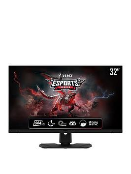 Msi Optix Mpg321Ur-Qd 32 Inch, 4K Ultra Hd, 144Hz, Hdmi 2.1, Quantum Dot, Ips, 1Ms, Rgb, G-Sync Compatible, Flat Console Gaming Monitor