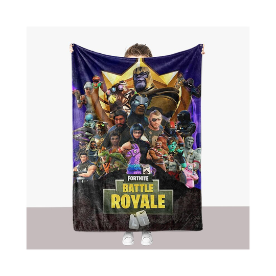 (18, 100*150CM) Fortnite Flannel Thickened Blanket Bed Sheet Warm Quilt