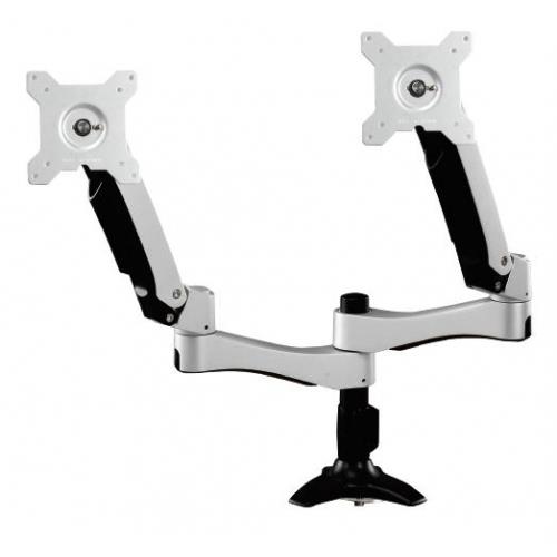 Amer AMR2AP monitor mount / stand 61 cm (24") Bolt-through Black Silver