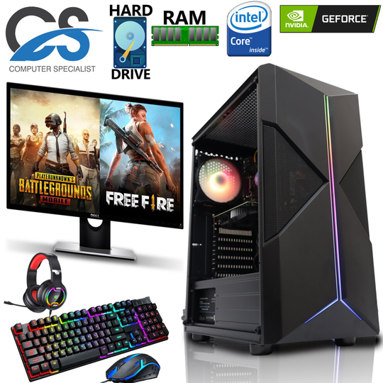 FAST Gaming PC Bundle Intel Core i5 3.10GHz 16GB 1TB 120GB SSD NVIDIA GT730