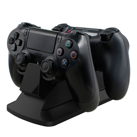 Dual Charging Dock Charge Station for Playstation 4 PS4 Controllers (AC Mains Powered UK Wall Plug)