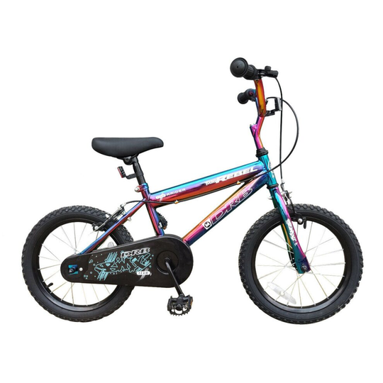Dallingridge Young Rebel Kids Bike 16" Bicycle Neo Chrome Jet Fuel