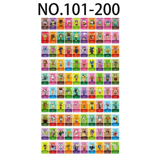 (NO.101-200) Animal Crossing Amiibo Mini NFC TAG Cards NO.1-400 Series