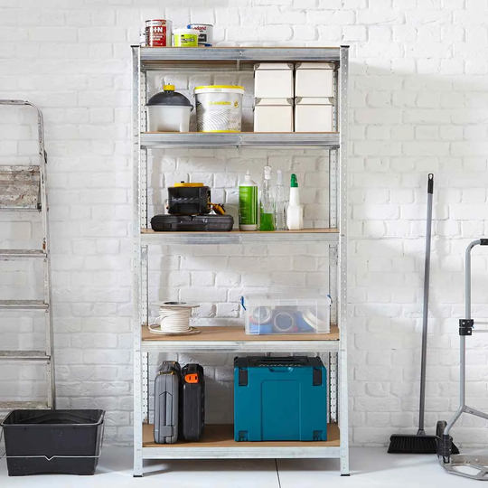 Neo 5 Tier Galvanised Large Steel Garage Shelving Racking Unit Storage Racks