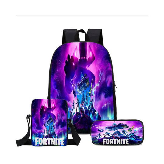 (05) Fortnite Game School Bag Backpack Lunch Bag Pencil Case 3PCS