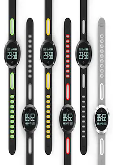 DOMINO DM58 0.95 Inch Round Display Screen Smart Bracelet Heart Rate Monitor Sport Wristband Fitness Tracker Black