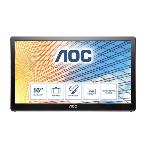 AOC 59 Series E1659FWU LED display 39.6 cm (15.6") 1366 x 768 pixels Black