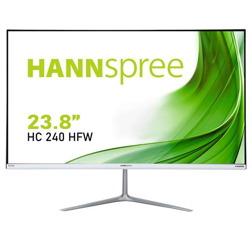 Hannspree HC240HFW computer monitor 60.5 cm (23.8") 1920 x 1080 pixels Full HD LED Silver White