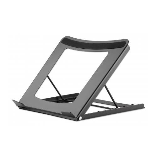 Manhattan Laptop and Tablet Stand Adjustable (5 positions) Suitable for all tablets and laptops up to 15.6" Portable and Lightweight Steel Black Lifetime Warranty