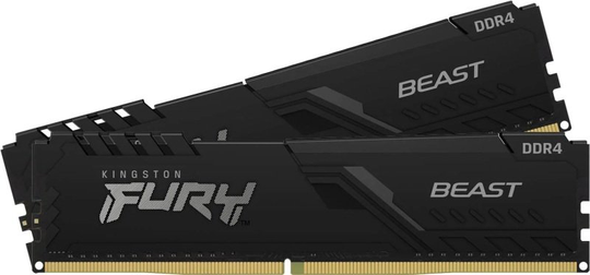 Kingston FURY Beast 8GB (2 x 4GB) 3200MHz DDR4 RAM - Black