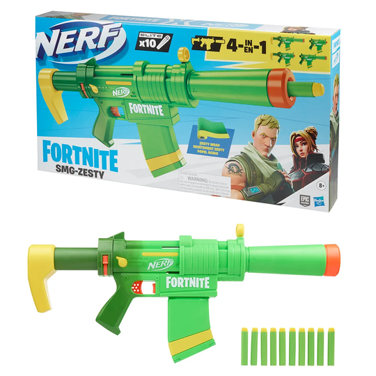 Nerf Fortnite SMG-ZESTY Blaster with 10 Darts