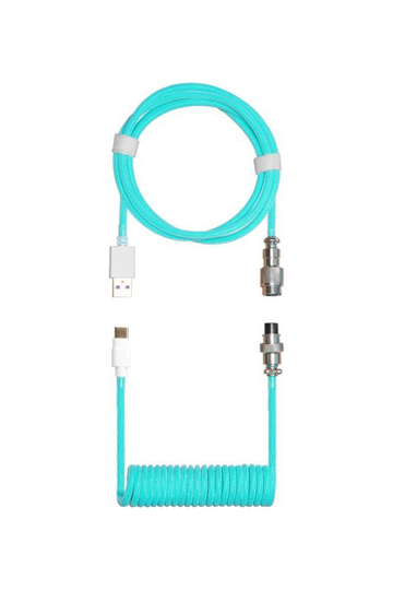Cooler Master Coiled Cable USB-C to USB-A Double Sleeved - Pastel Cyan