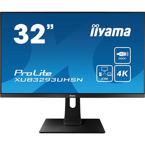 iiyama ProLite XUB3293UHSN-B1 computer monitor 80 cm (31.5") 3840 x 2160 pixels 4K Ultra HD LED Grey