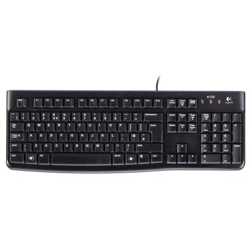 Logitech K120 Corded keyboard USB QWERTZ Czech Black