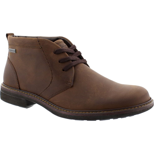 (Cocoa Brown, UK 9.5-10 / EU 44) Ecco Turn GTX Mens Leather Waterproof Lace Up Chukka Ankle Boots