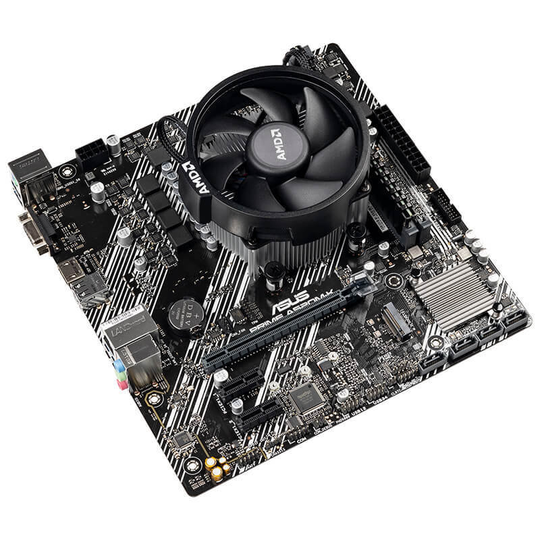 AlphaSync AMD Custom PC Bundle - AMD Ryzen 5 3600 CPU Asus Prime A520M-K 8GB Corsair Vengeance LPX 3200MHz AMD Standard Cooler