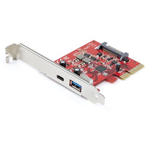 StarTech.com 2-Port 10Gbps USB-A & USB-C PCIe Card - USB 3.1 Gen 2 PCI Express Type C/A Host Controller Card Adapter - USB 3.2 Gen 2x1 PCIe Expansion Add-On Card - Windows macOS Linux
