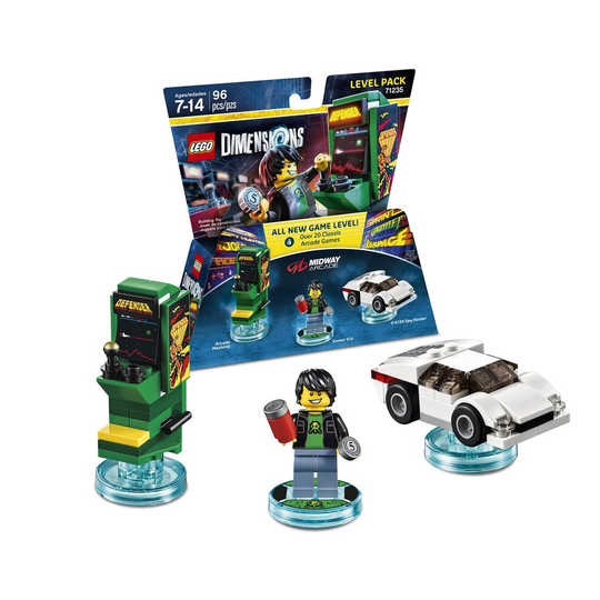 Warner Brothers Lego Dimensions Level Pack Midway Retro Gamer / Video Game Toy