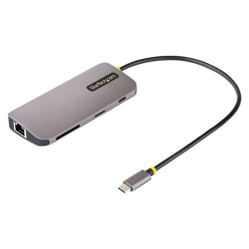 StarTech.com USB C Multiport Adapter 4K 60Hz HDMI Video 3 Pt 5Gbps USB-A Hub 100W USB Power Delivery Pass-Through/GbE/SD/MicroSD 12"/30cm Cable Travel Laptop Docking Station