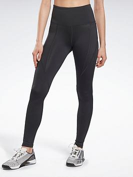 Reebok Workout Ready Pant Program High Rise Leggings - Black, Black, Size Xs, Women