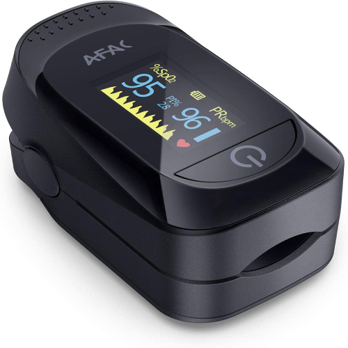 AFAC Pulse Oximeter - Oxygen Saturation Monitor - Heart Rate Monitor Fingertip - Colorful OLED - Pulse Rate