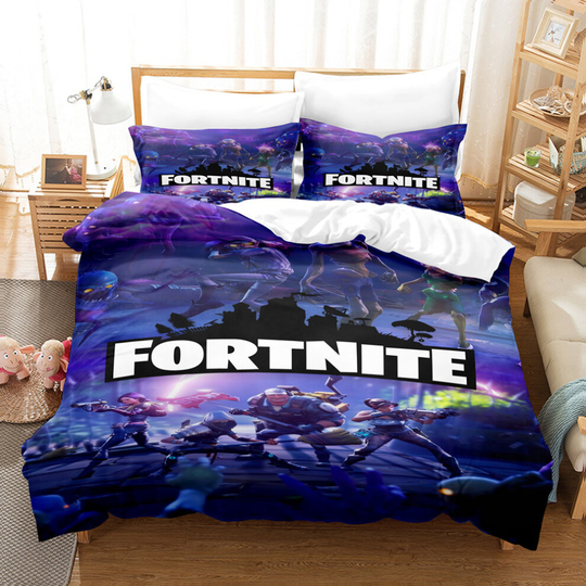 (Single(135x200 cm), 23) Fortnite Bedding Single Double Cartoon Quilt Cover Kids Quilt Cover