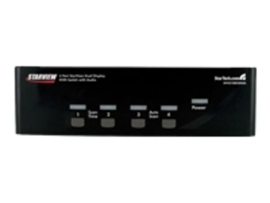 StarTech.com 4 Port DVI KVM Switch - Audio - Dual Monitor Screen KVM