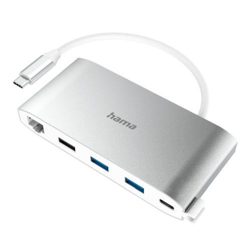 Hama 00200111 interface hub USB 3.2 Gen 1 (3.1 Gen 1) Type-C 5000 Mbit/s Silver White