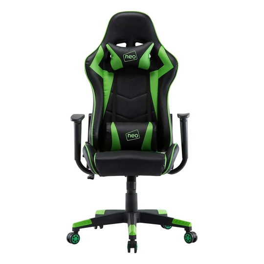 Neo Direct Green Adjustable Racing Gaming Office Swivel Recliner Leather Chair
