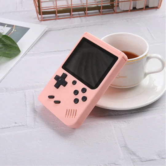 (Console- Pink) USB Rechargeable Handheld Pocket Retro Gaming Console