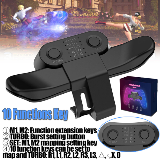 Latest Extended Gamepad Rear Paddles With Turbo Key for PS4 Controller