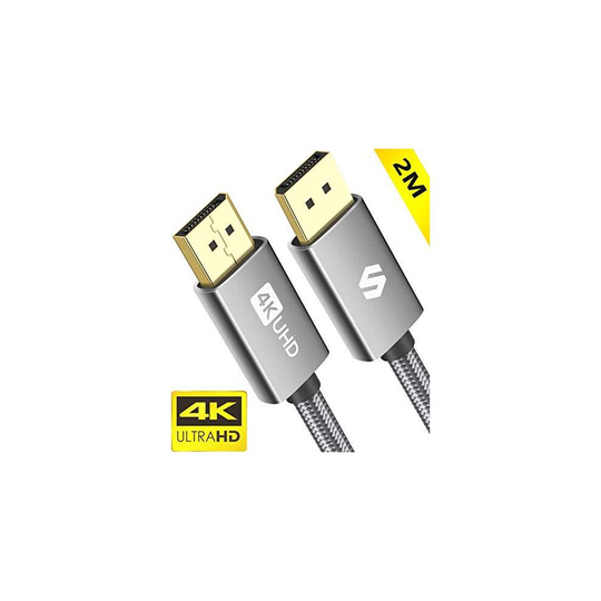 DisplayPort Cable 144Hz/2m, Support 4K@60Hz, 2K@144Hz, 2K@165Hz, 3D, Silkland DP Cable Compatible with FreeSync and G-Sync, Display Port Cable for 1