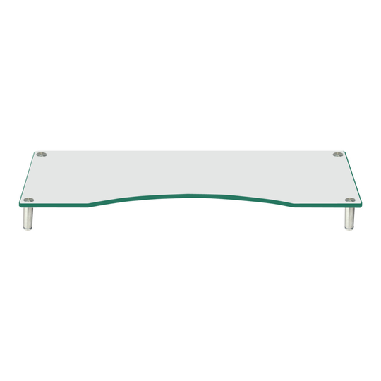 Adjustable Monitor Stand Clear Glass - Extra Large | M&W