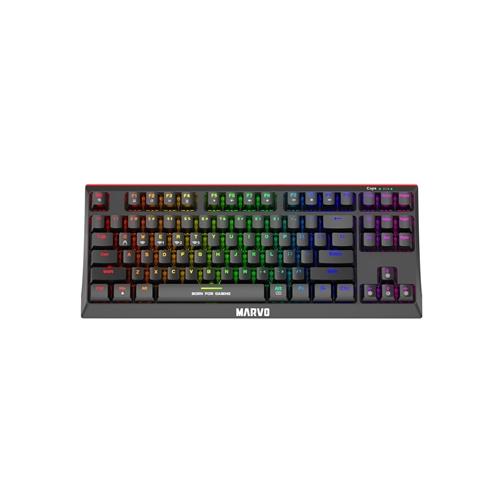 Marvo Scorpion KG953W-UK Wireless Mechanical Gaming Keyboard with Red Switches 80% TKL Design Tri-Mode Connection 2.4GHz Wireless Bluetooth or Wired Rainbow Backlight Anti-ghosting N-Key Rollover